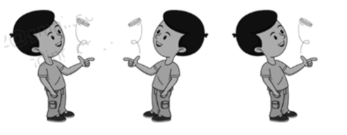 CBSE Class 10 Maths Probability — Three coins tossed simultaneously case study showing all possible outcomes