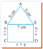 Pentagon ABCDE solution diagram